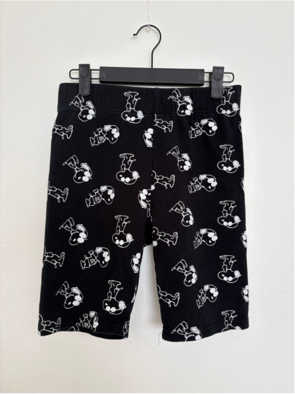 Peanuts Joe Cool Bike Shorts Size Medium Black White